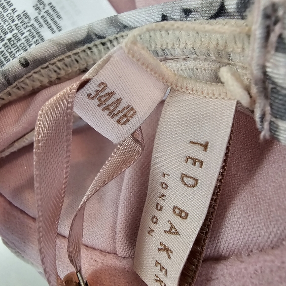 BNWT Ted Baker Womens Grey Elsife Palace Gardens Frill Cup Top - Picture 11 of 13